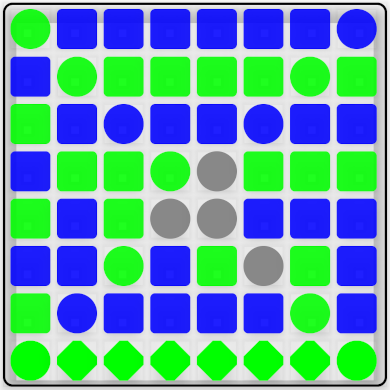 board with solid green line